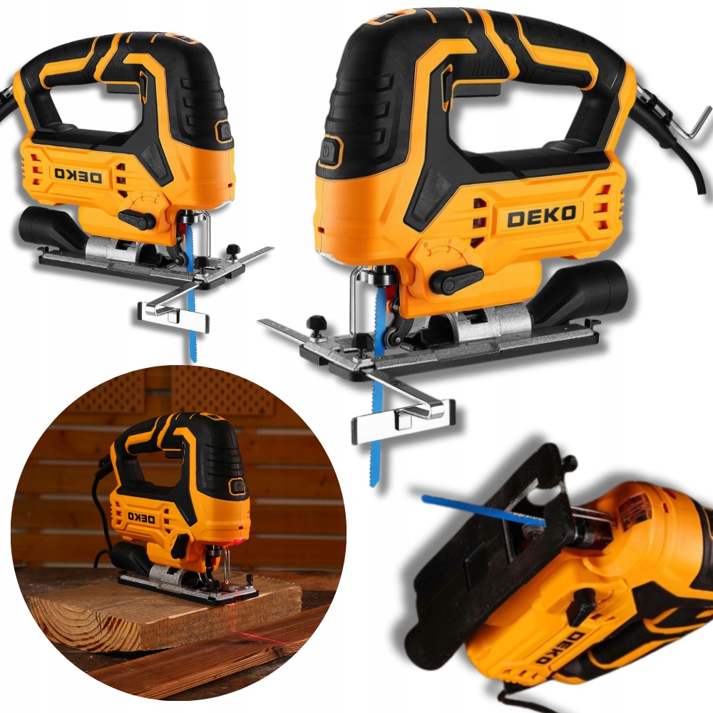 Silná řezačka na dřevo, laserová pila 800 W Deko