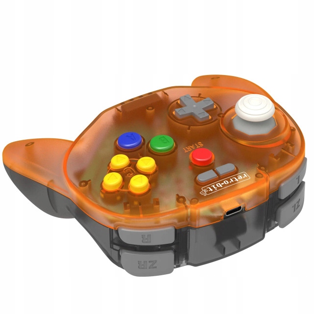 Retro-Bit Tribute64 2.4G v2 Pad PC Switch N64 Orange Hawk OUTLET Stan opakowania otwarte