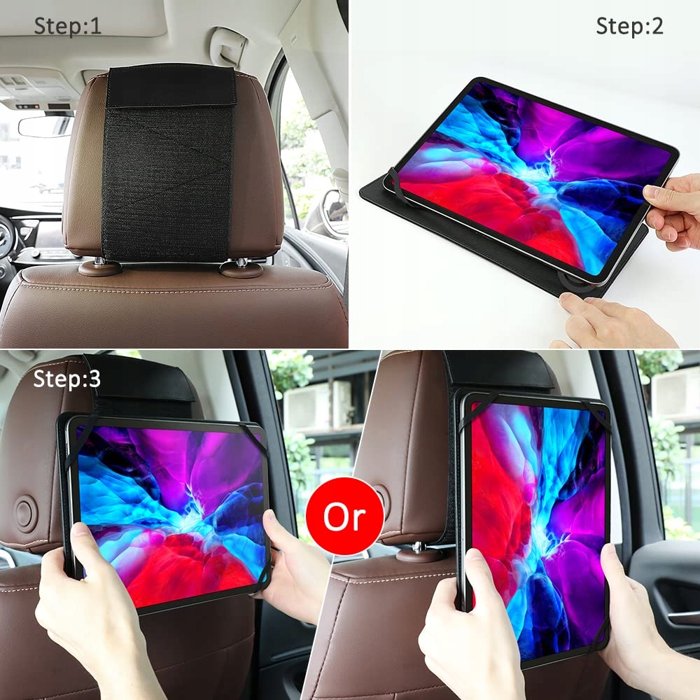 MEMUMI Uchwyt Samochodowy Na Tablet iPad Samsung Galaxy 7-11 Cal — miniatura 6
