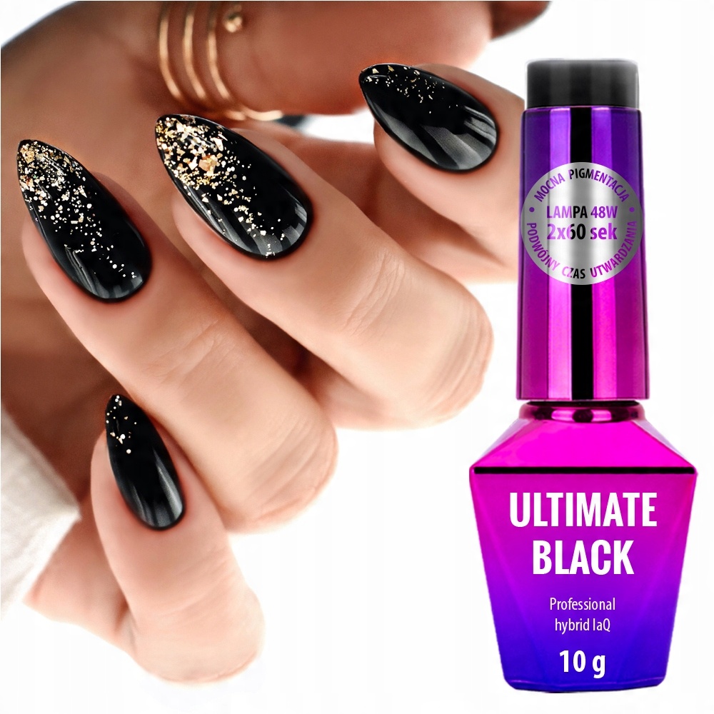 

Molly Lac Lakier Hybrydowy 10ML Ultimate Black