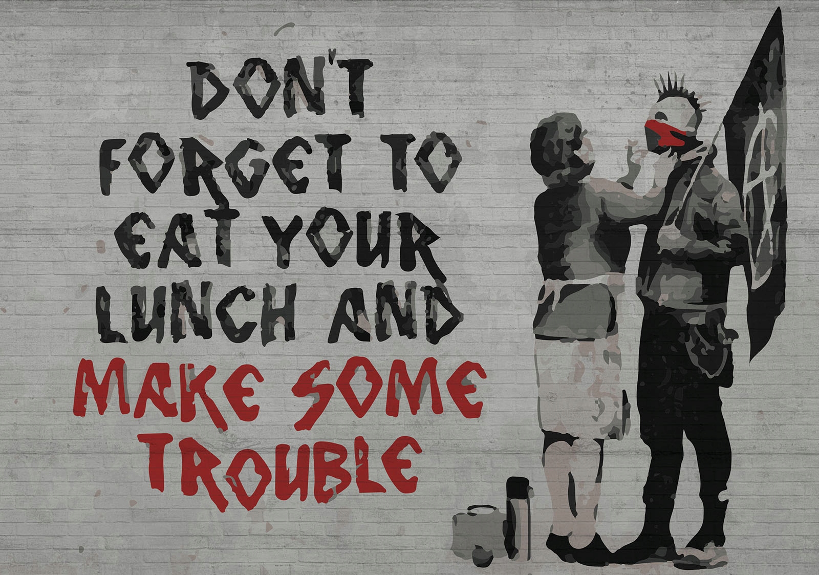 Fototapeta Graffiti vzbura Anarchia humor vinylová 312x219 lepidlo