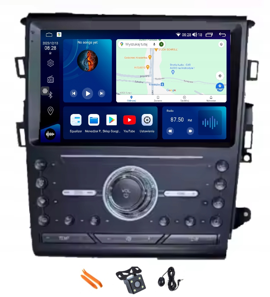 Rádio Android Navigácia Qled Carplay Ford Lte Gps Mondeo MK5 14-19 Sync 2