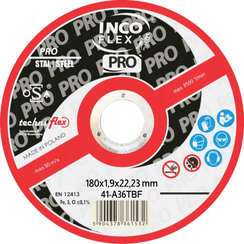 180x1,9x22,23 Kotouč Incoflex Pro Ocel Komplet 25 ks
