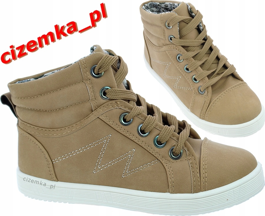 

Khaki Sneakersy Botki Trzewiki suwak r 30