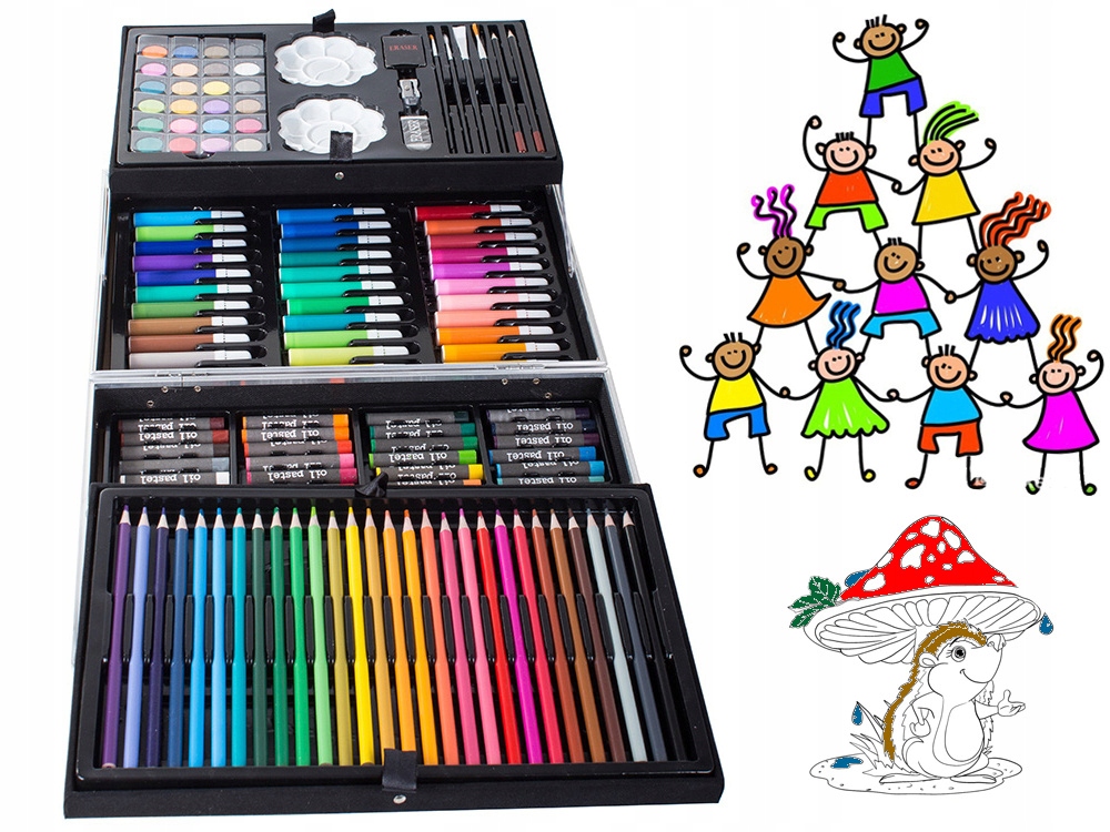 Zestaw do malowania w walizce 145szt artystyczny EAN (GTIN) 5907451338681