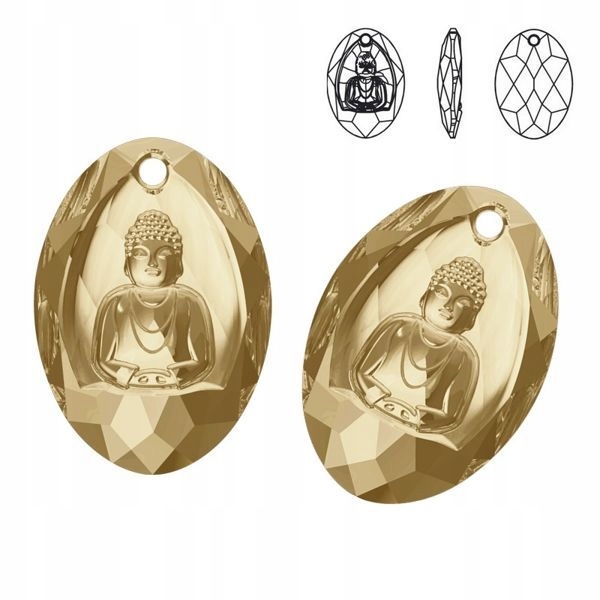 6871 MM 28 Swarovski Buddha Golden Shadow Gsha