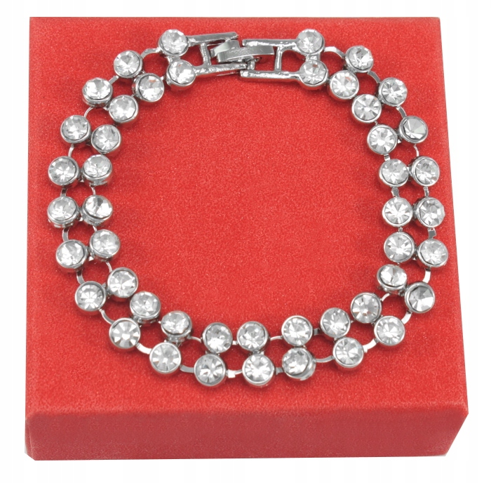 

Bransoletka Srebrna Zapinana Z Cyrkoniami