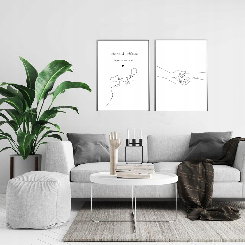 PLAKAT OBRAZ WESELE ŚLUB ROCZNICA JEDNA A3 30,00 x 40,00 cm Wysokość produktu 40 cm