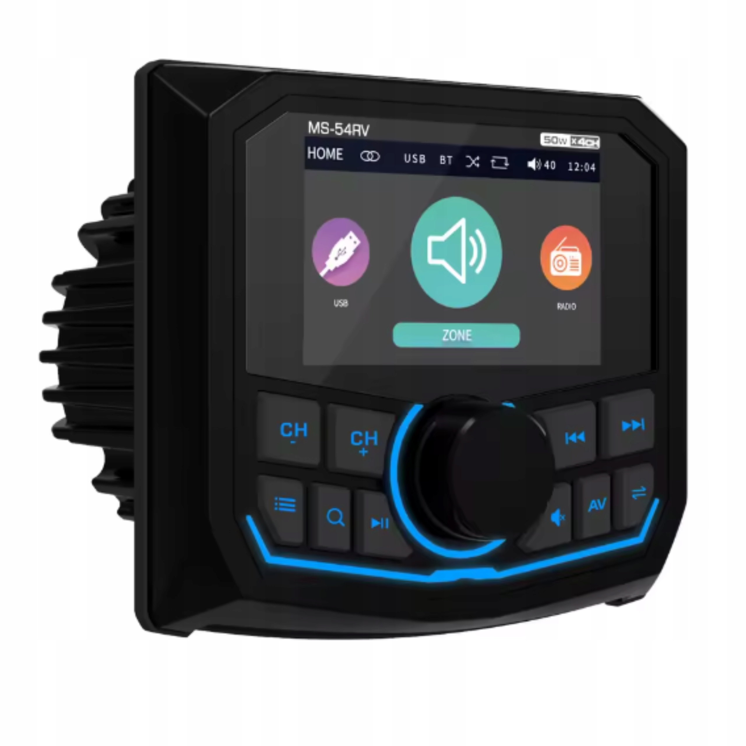 Námořní Bluetooth LCD rádio pro jachty 12V Vodotěsné Am Fm