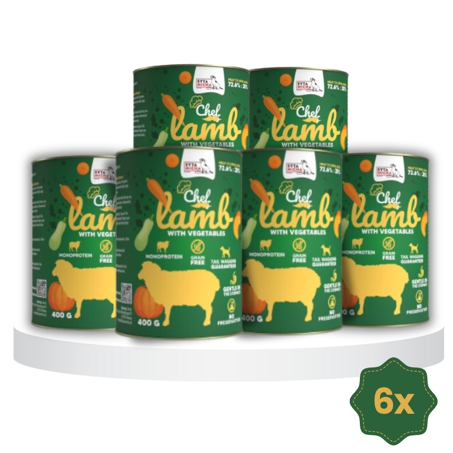 Levně Syta Micha Krmivo mokré Jehněčí se zeleninou 6 x 400 g