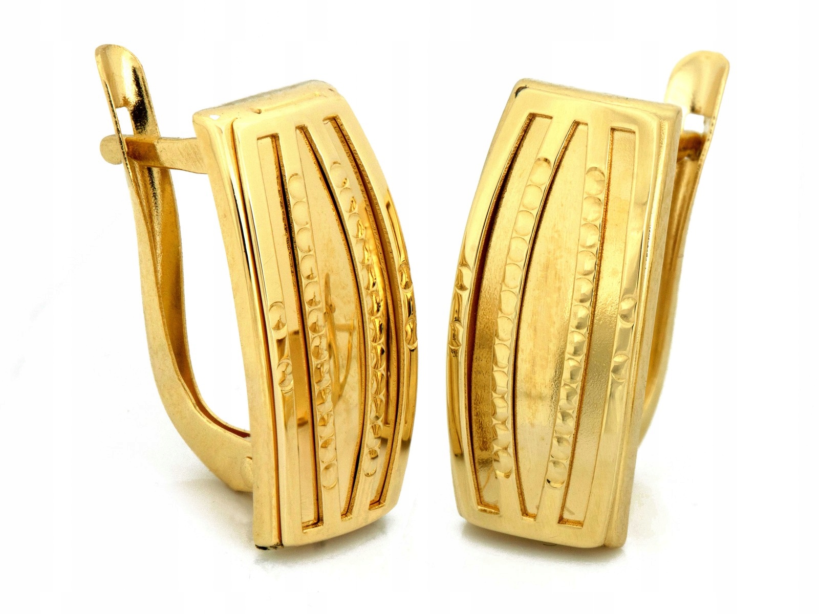 Módní zlaté Náušnice 585