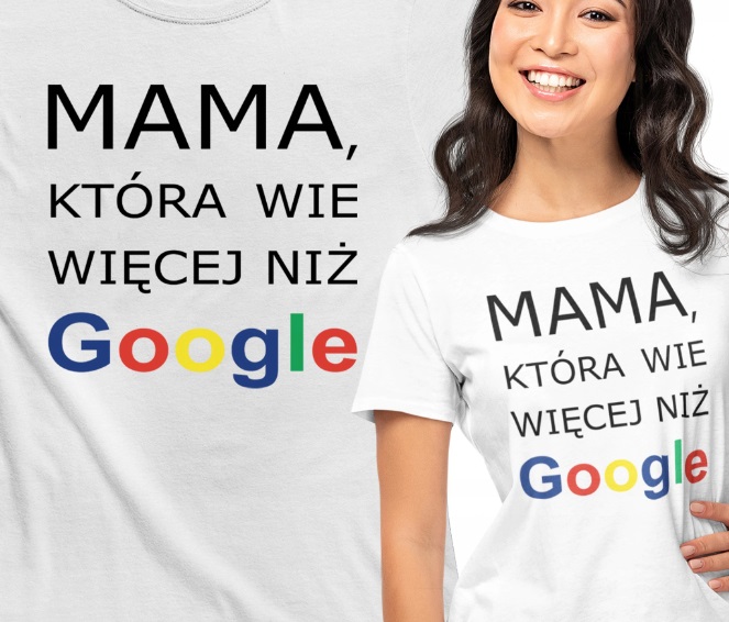 

Koszulka Damska Mama Wie Wszystko Google
