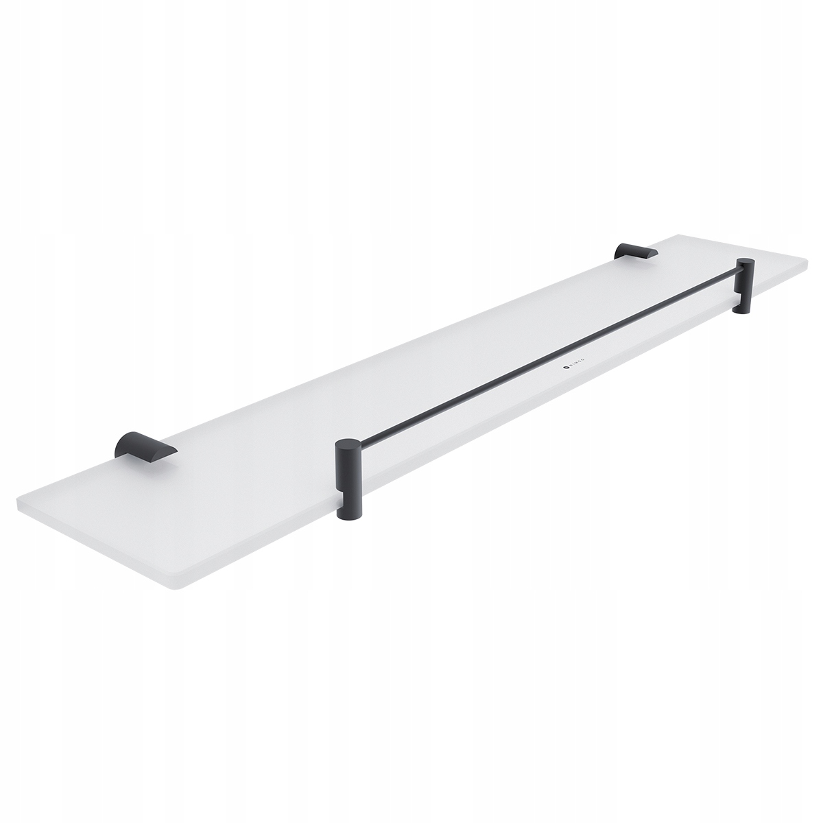 Nimco Bormo černá police do koupelny skleněná mat 60 cm Brc 11091BX-60-90