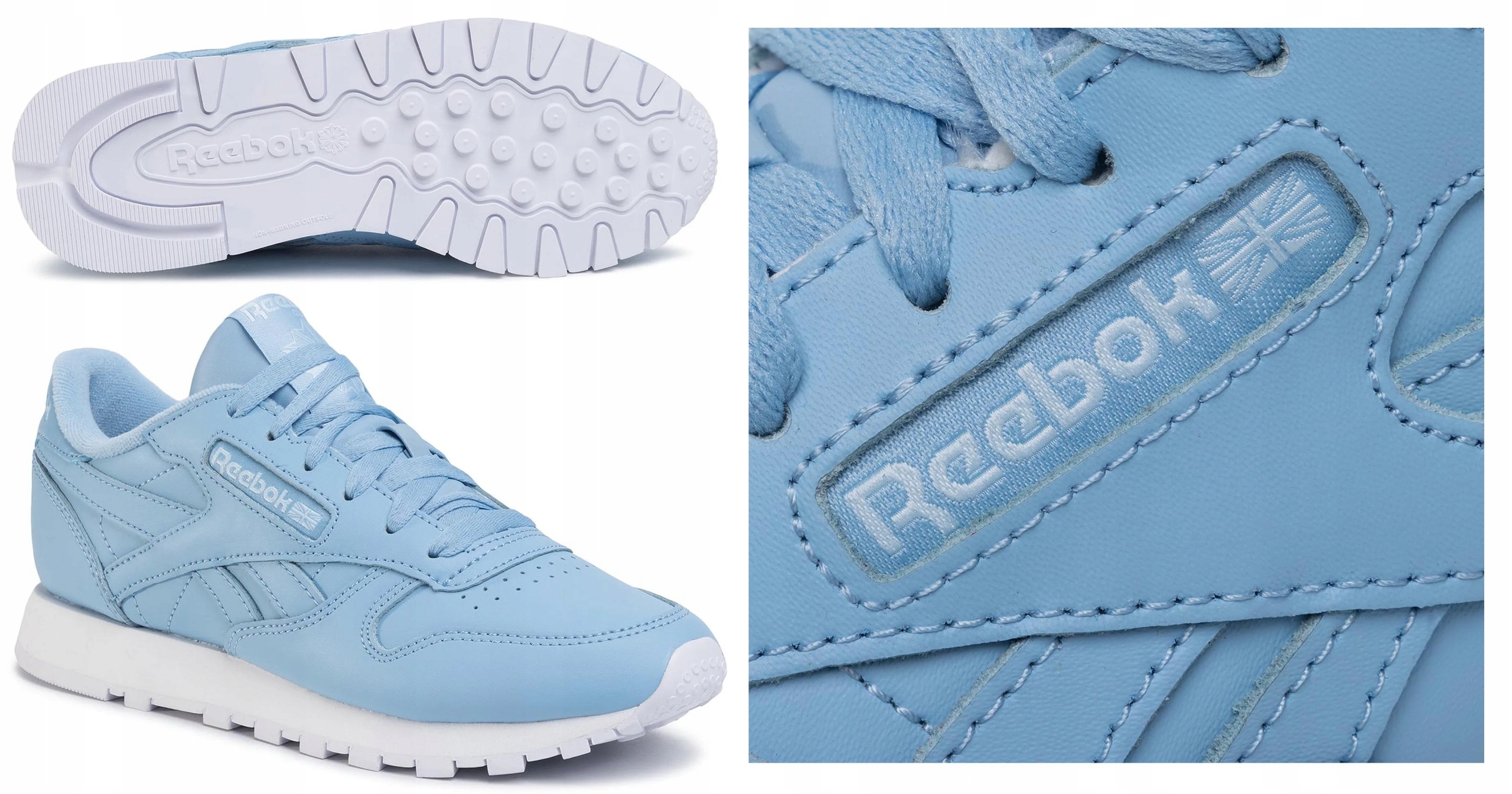 Reebok Classic Leather damskie buty sportowe sneakersy skórzane 38.5