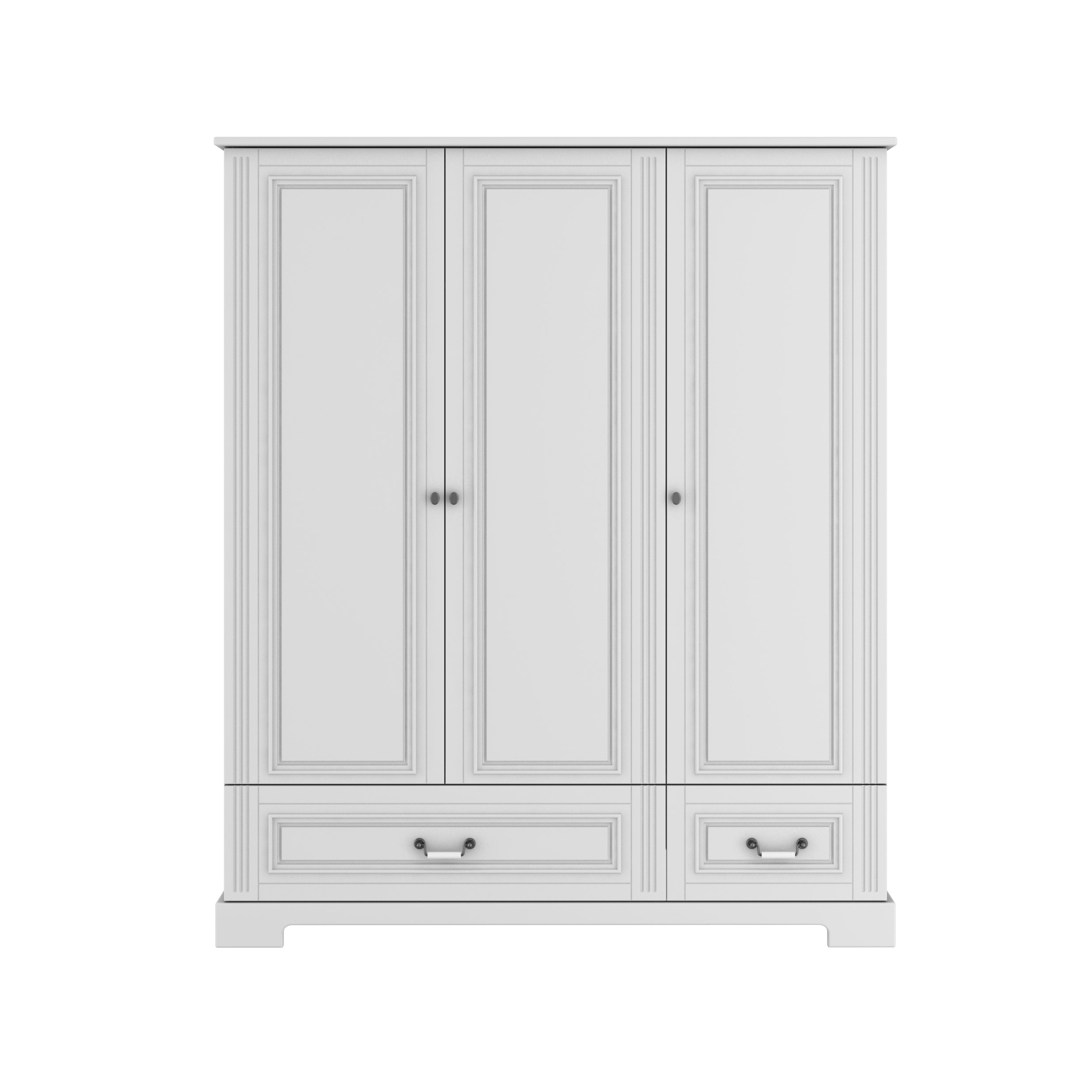 Инес 3-дверный белый гардероб, Беллами