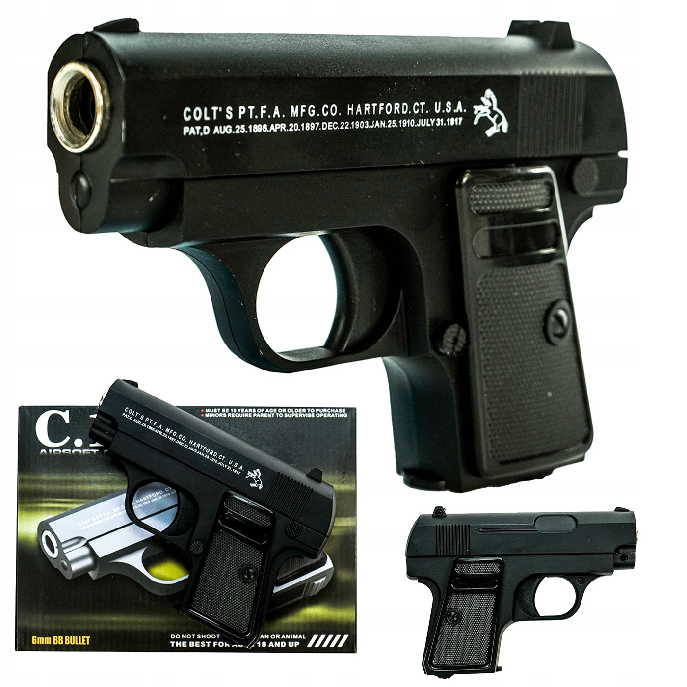 

Pistolet Metalowy C11 Colt Replika Asg Kulki 6MM