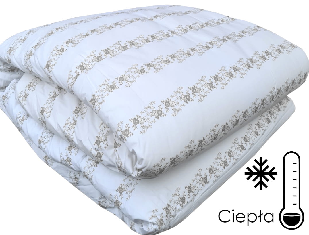 KOŁDRA ZIMOWA CIEPŁA ANTYALERGICZNA KOŁDERKA 100x135 cm Długość 135 cm