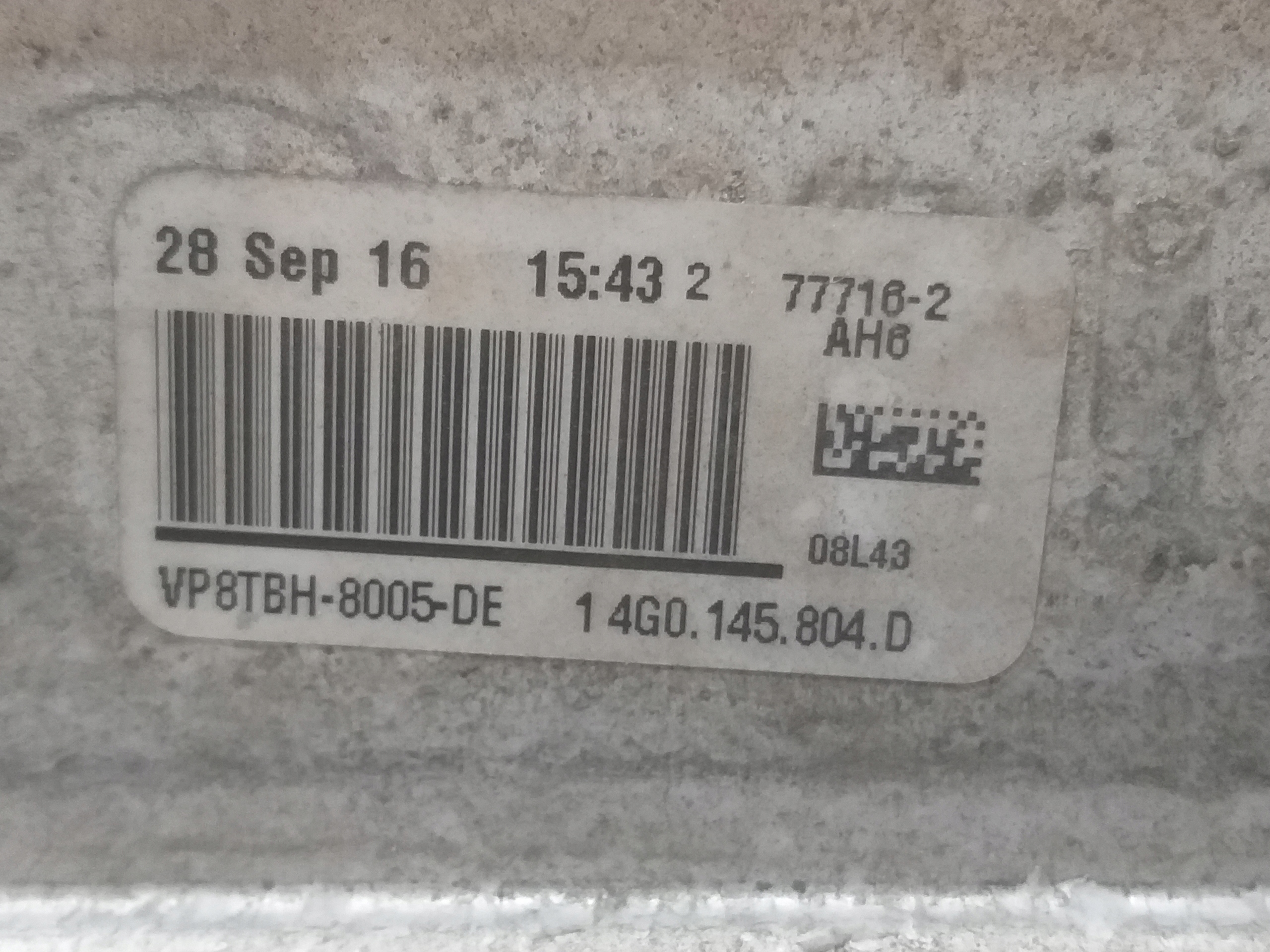 INTERCOOLER AUDI A6 C7 11- 4G0145804D