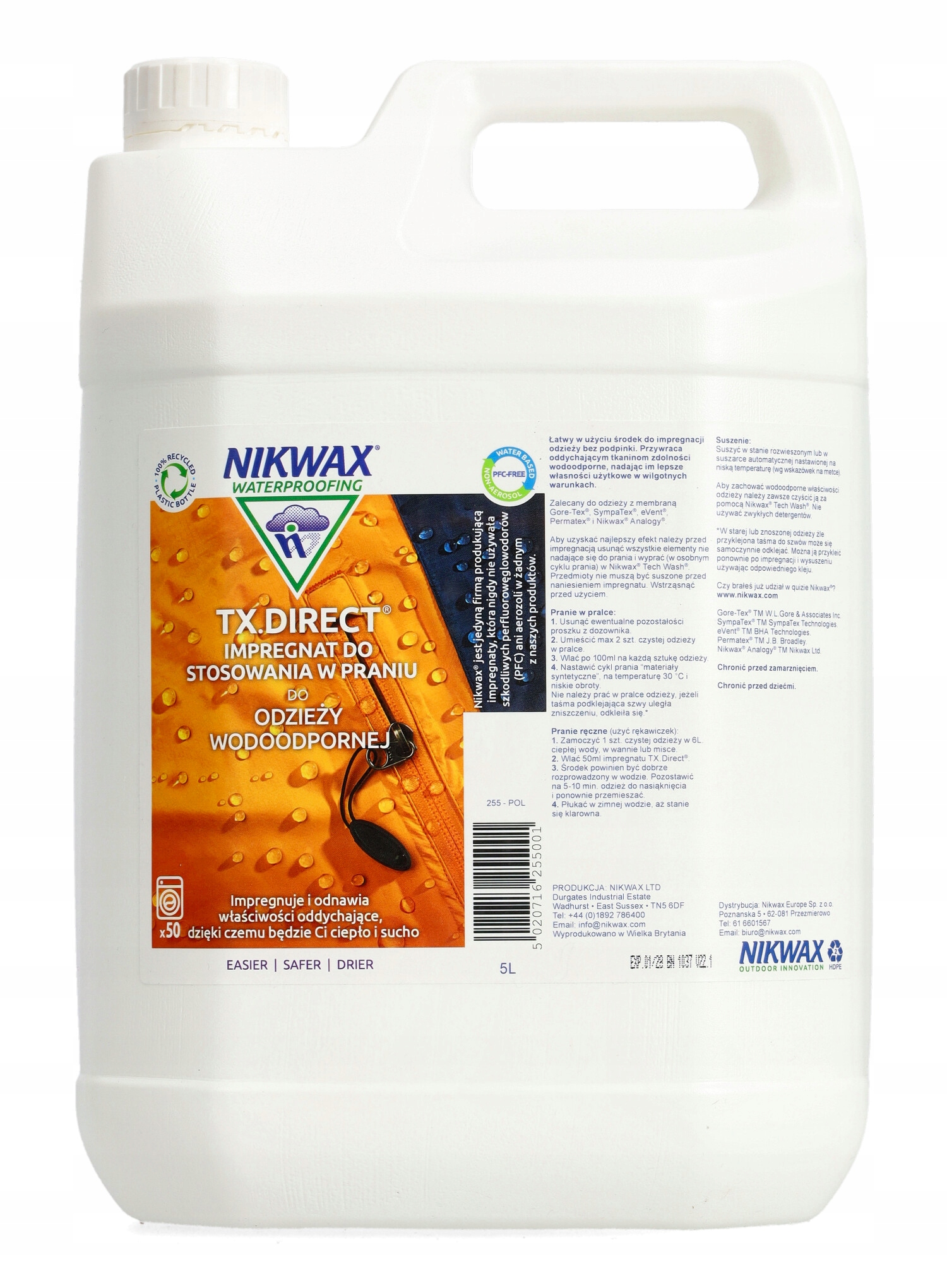 Impregnat Nikwax TX Direct Wash In 5L