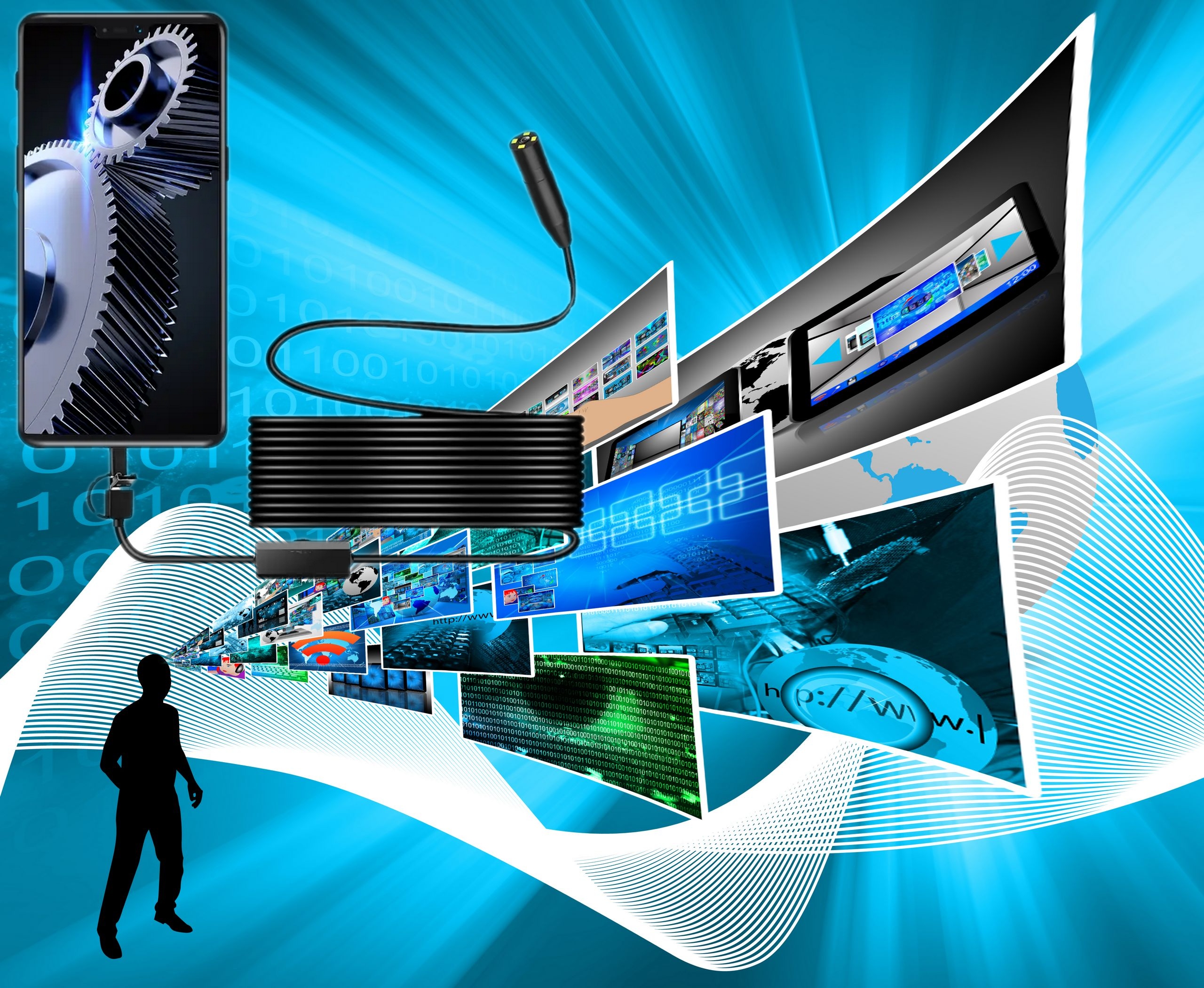 PREMIUM XL ENDOSKOP KAMERA INSPEKCYJNA ANDROID LED Model MPP