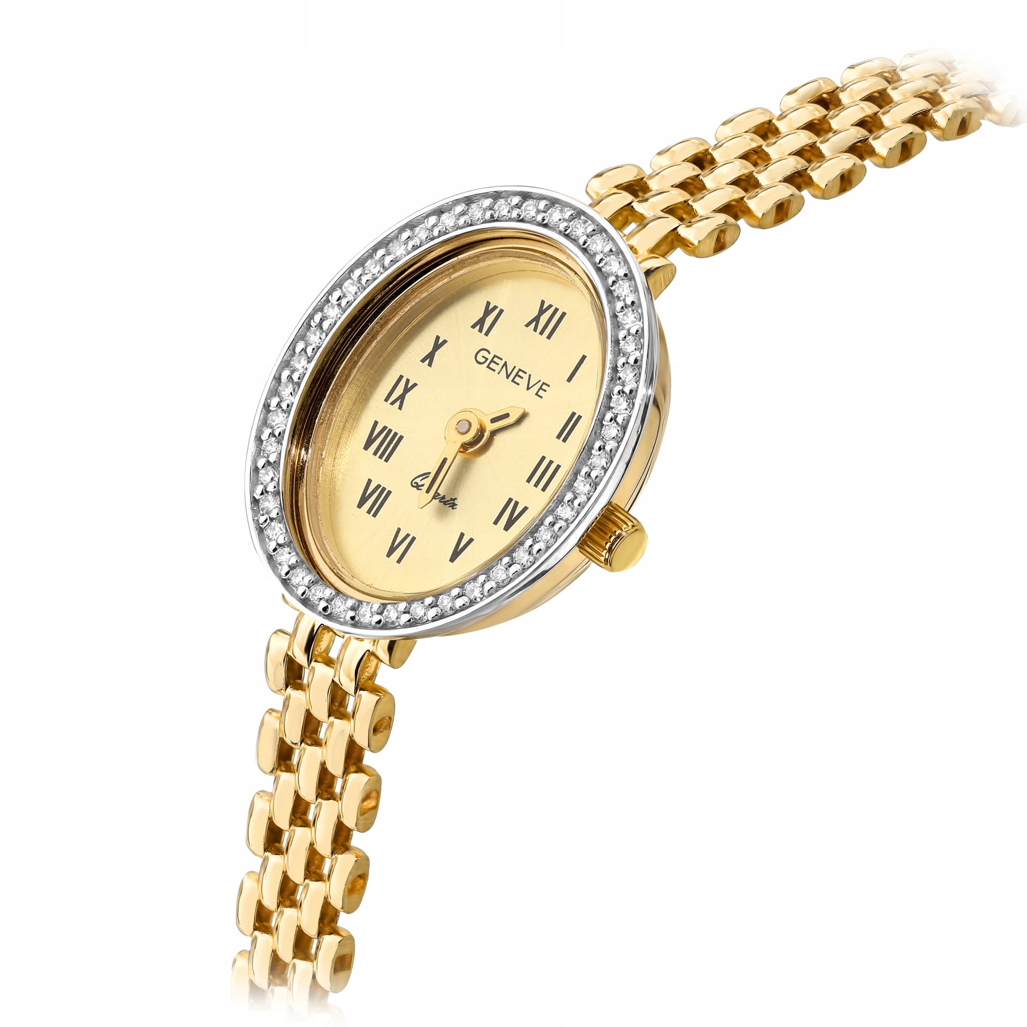 Zlaté Hodinky S Brilianty 0,21 Ct 585 Geneve