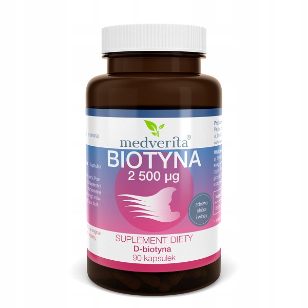 BIOTIN 90 kaps 2500mcg vitamín B7/H Medverita