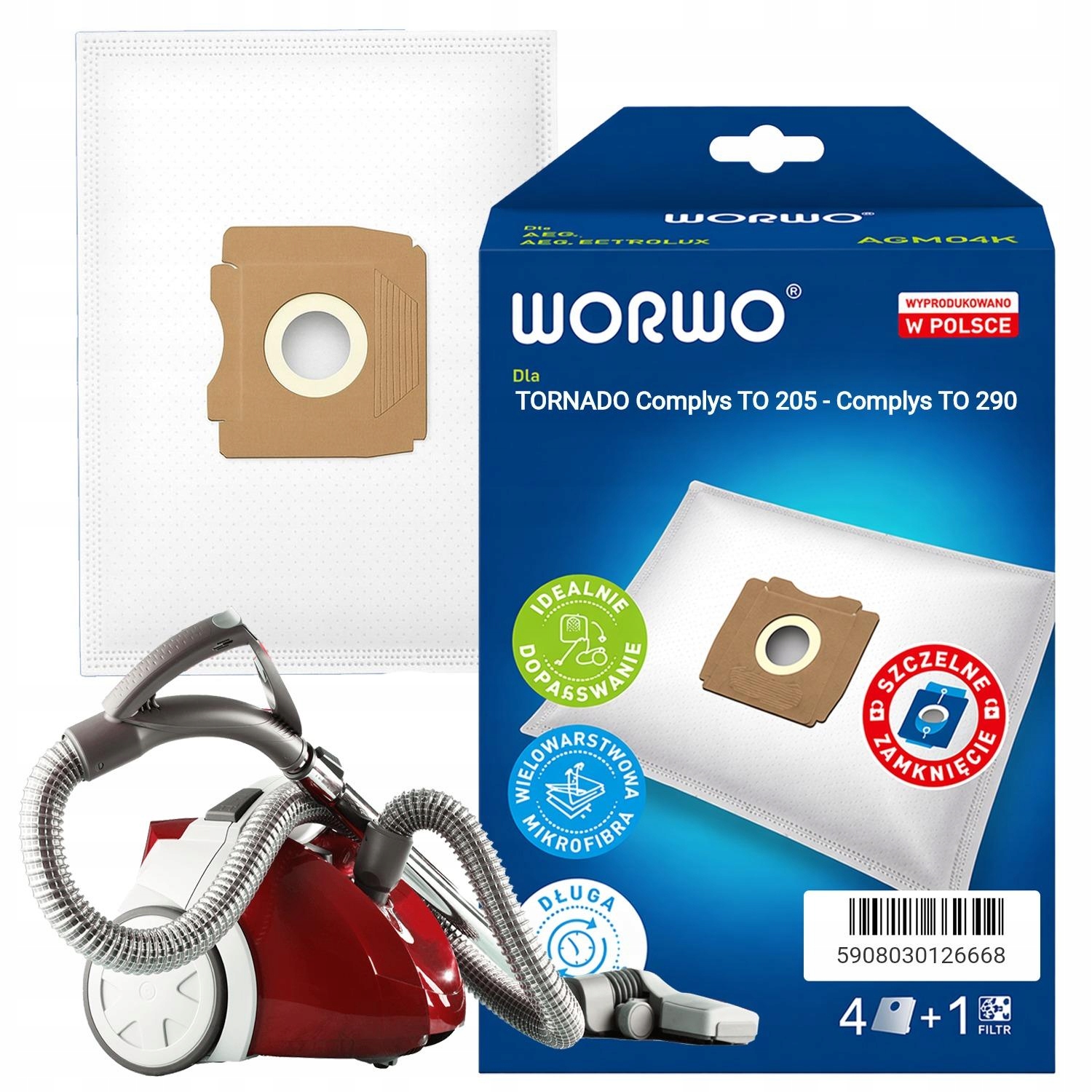 Worki Do Odkurzacza Tornado Complys To 205 Complys To 290 AGMB01, Filtr