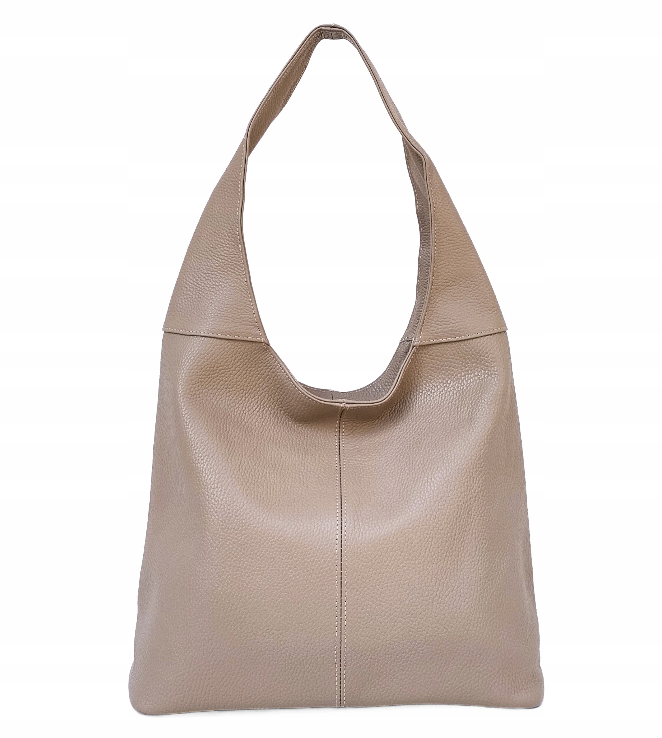 Béžový tmavý sáček z přírodní kůže