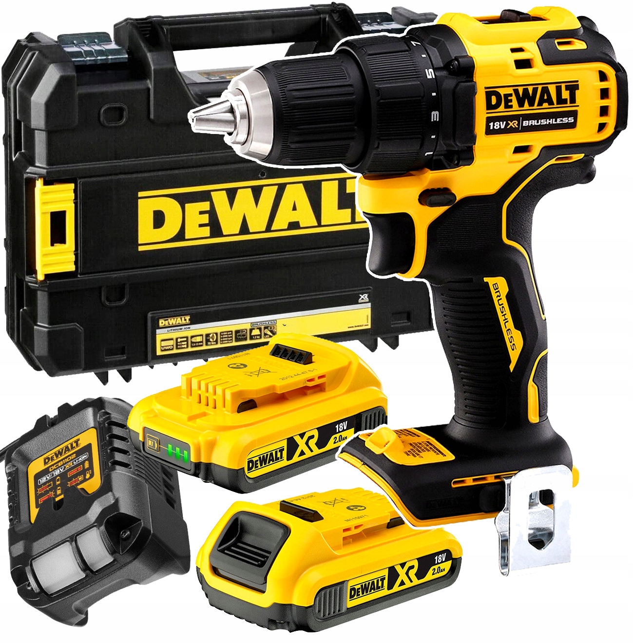 Wiertarko-wkrętarka Brushless DeWalt DCD708D2T -qw 2x2Ah 65Nm