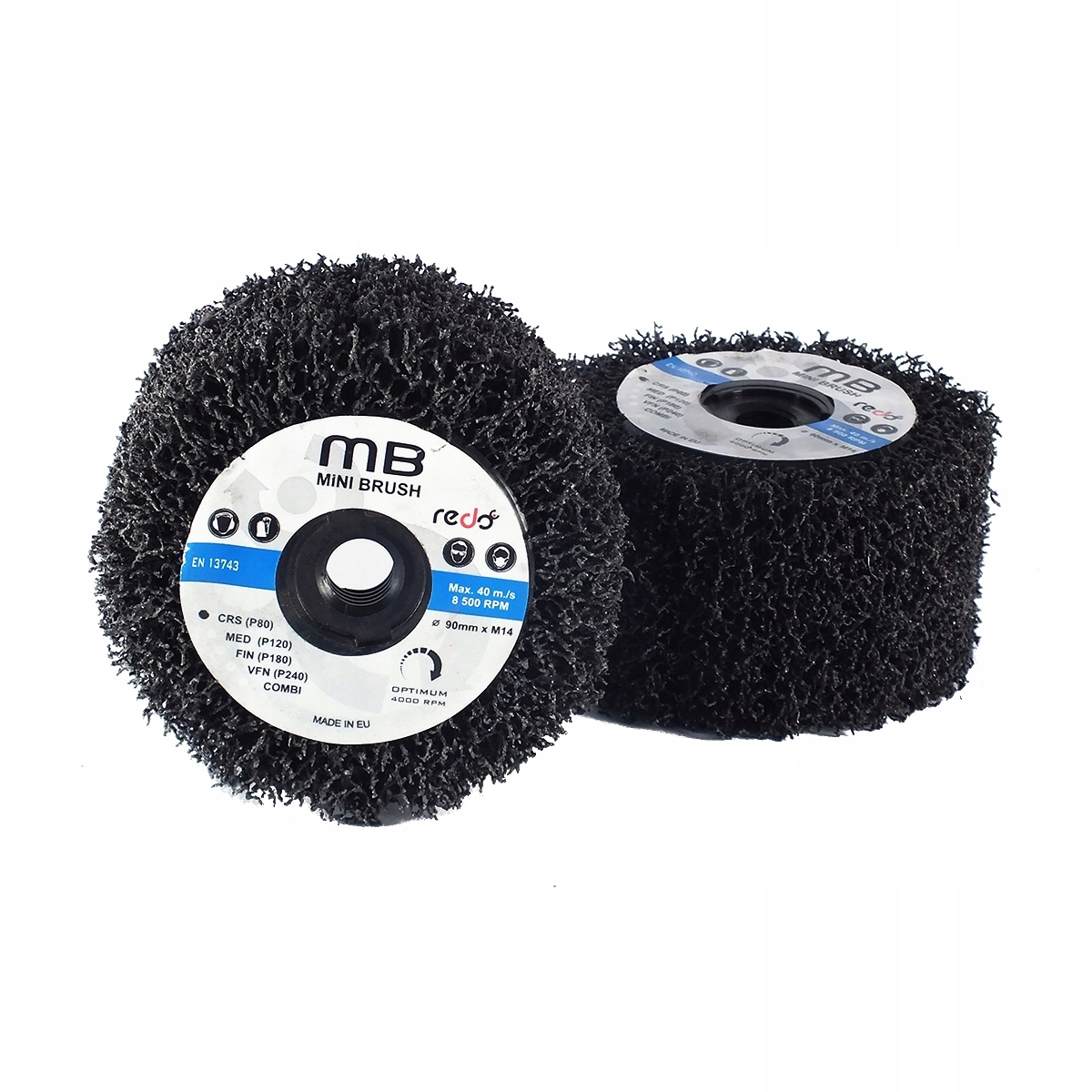 Wałek Ścierny 90x50 M14 SCRS "włosy murzyna" INOX