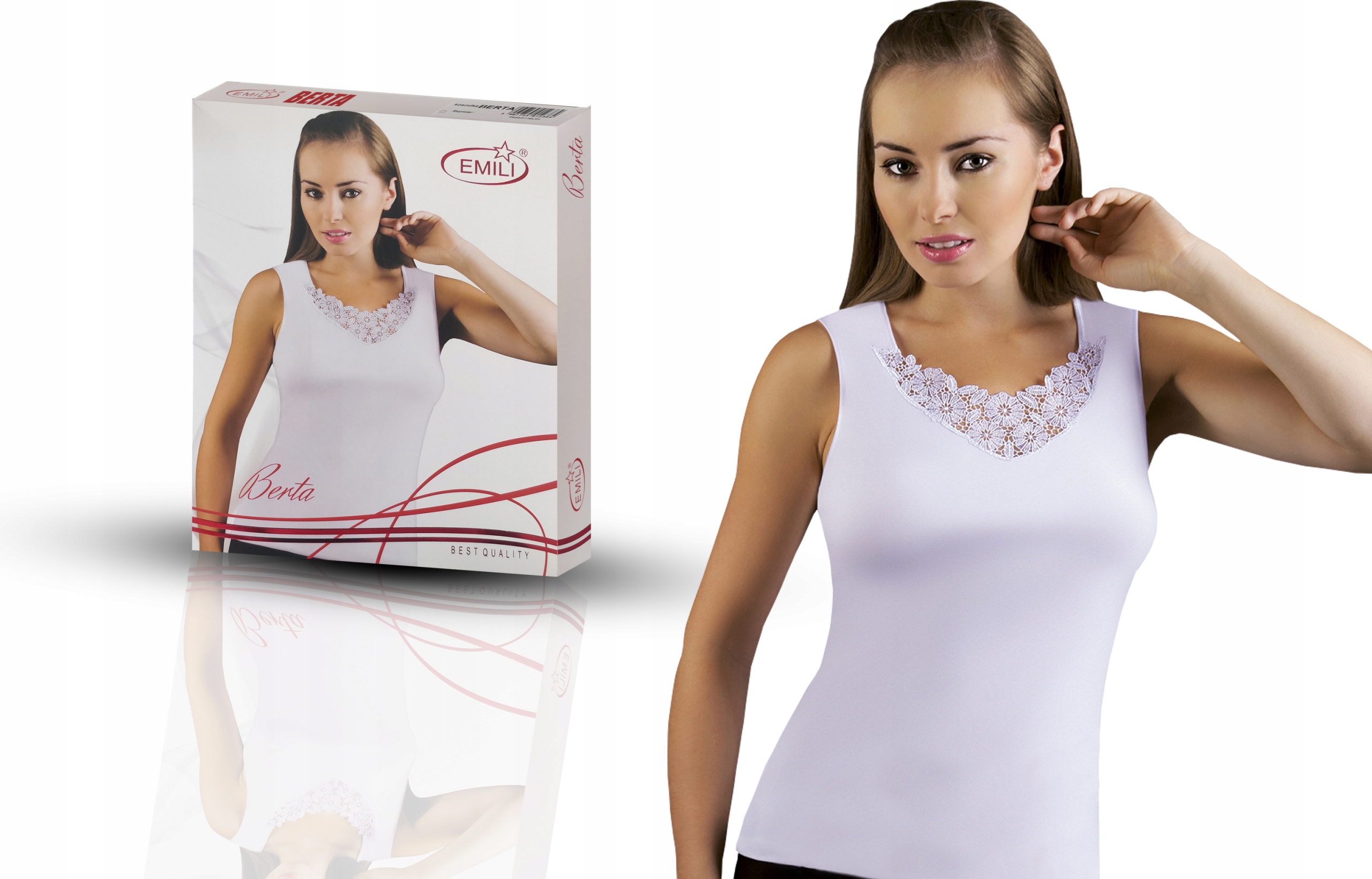 

Emili Koszulka damska Berta biała bawełna 3XL