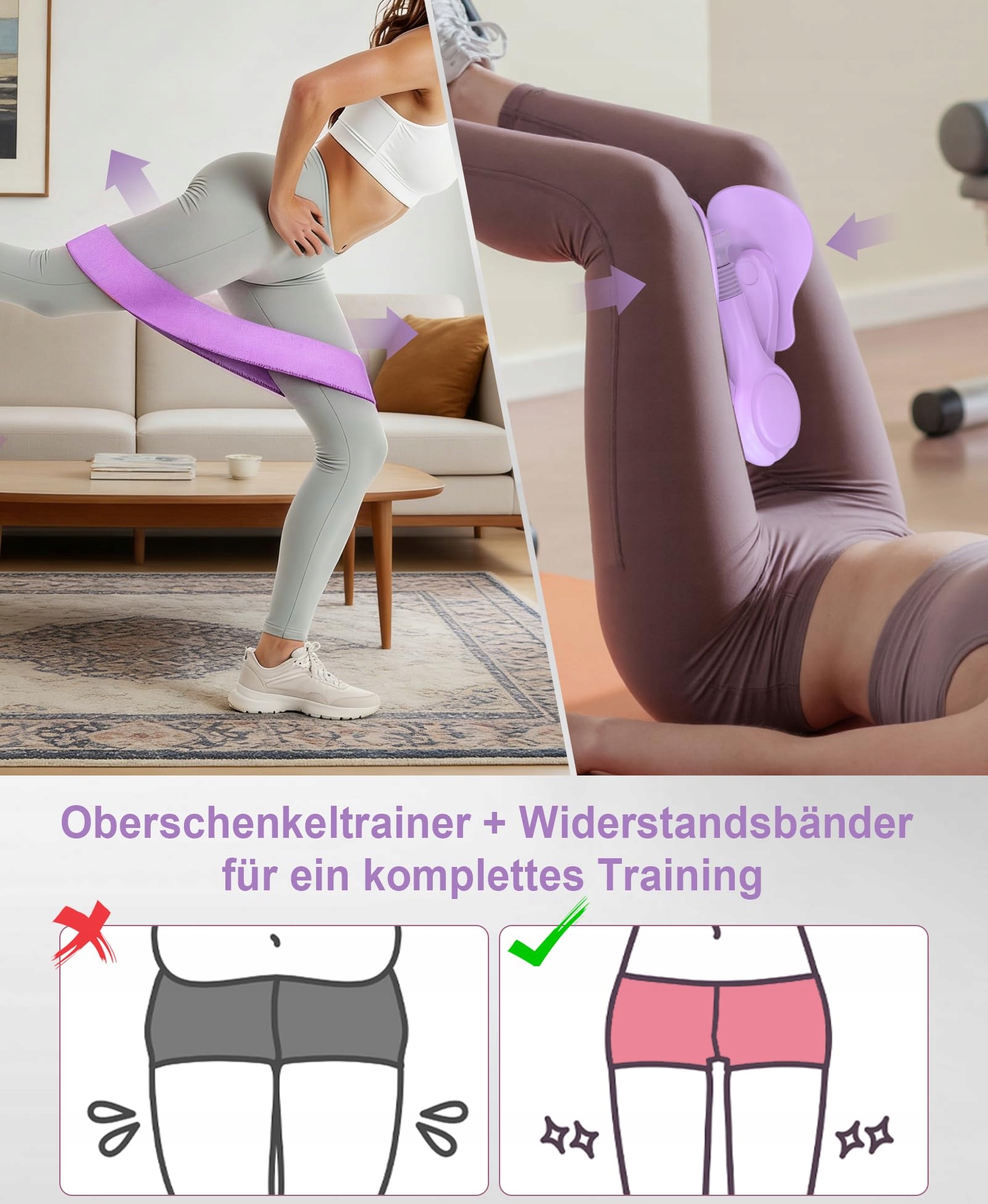 FITNESSGURU Trener Uda i Pośladków z Taśmą Oporową dla Kobiet i Mężczyzn — miniatura 4