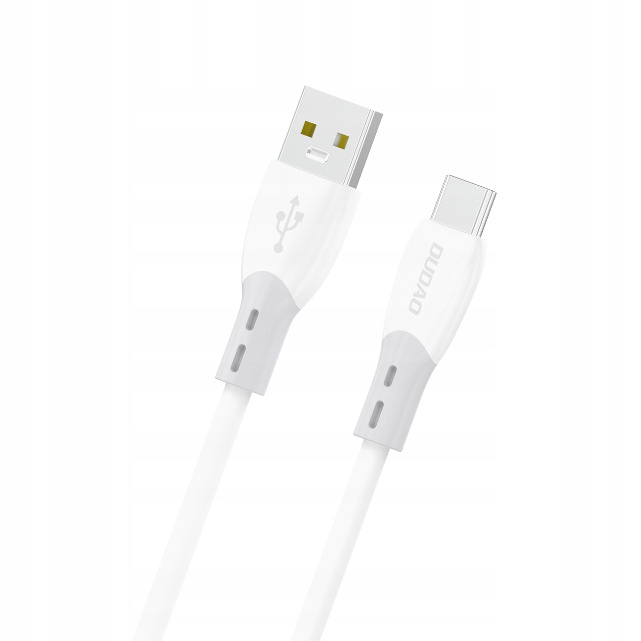 Kabel Dudao L25ST 5 A Usb-a Usb-c z miękkim silikonowym oplotem 1 m bia