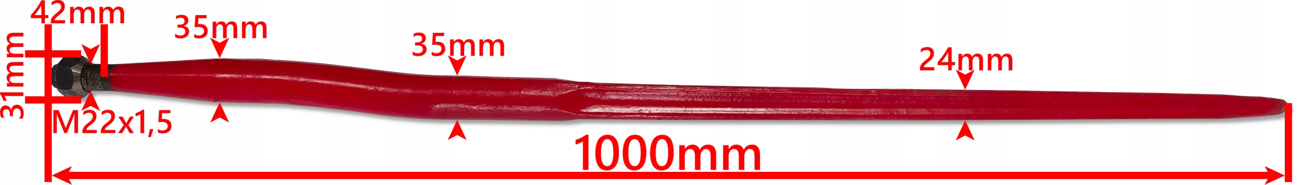 8x ZĄB ŁADOWACZA 1000 mm CHWYTAKA KROKODYLA TUR Producent części SM