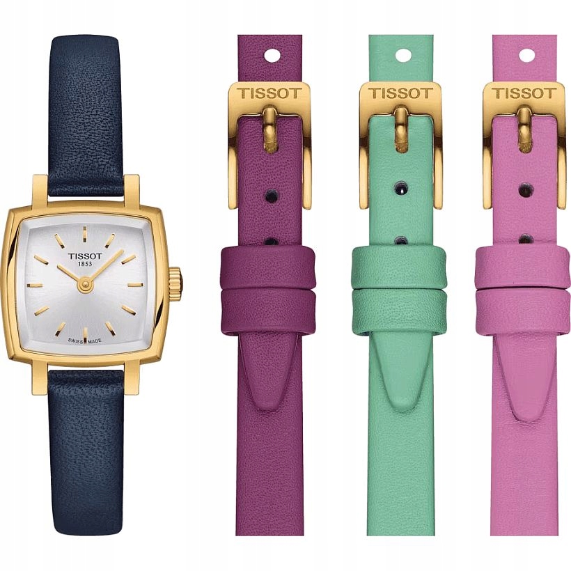 Švýcarské Dámské Hodinky Tissot Lovely Summer Mini Safír Sada 4 Řemínků