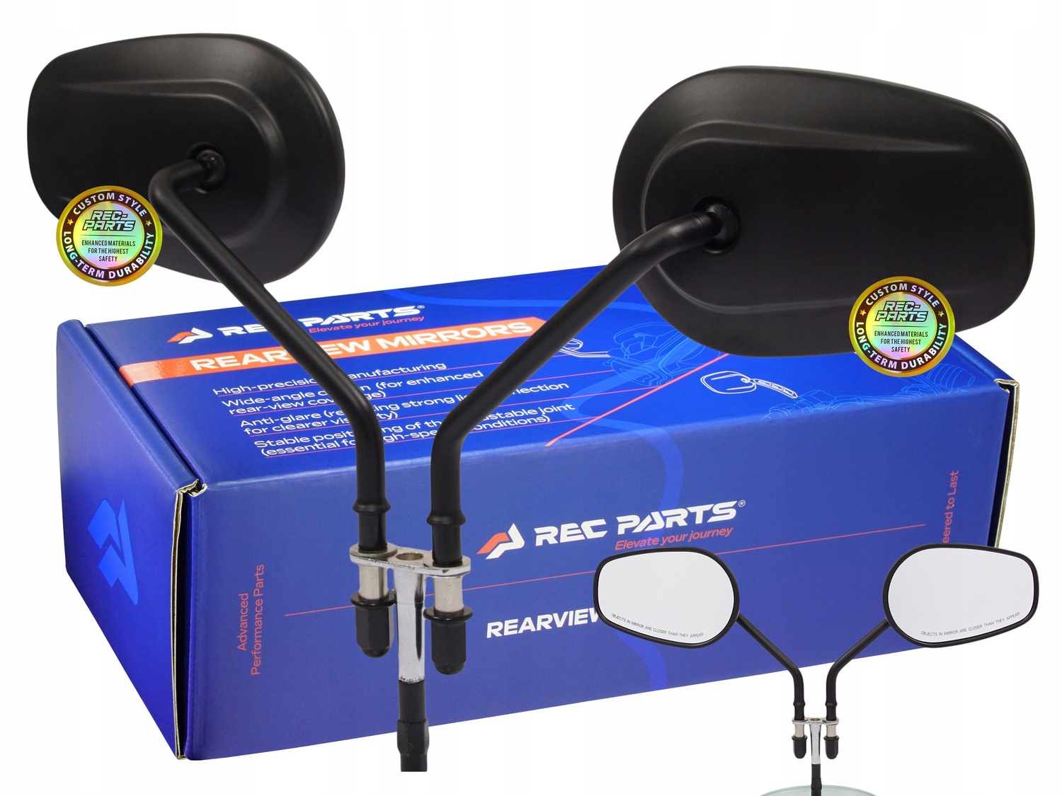 čierne matné zrkadlá pre Harley Touring Electra Street Road Glide Dyna 82-24