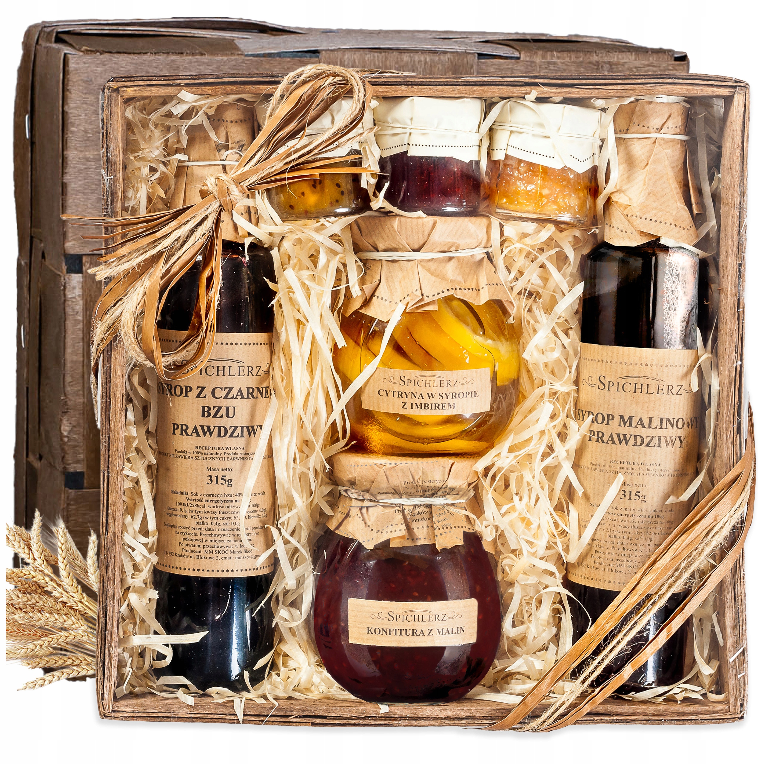 Kosz Prezentowy zestaw przetworów Podziękowania Upominek imieniny
