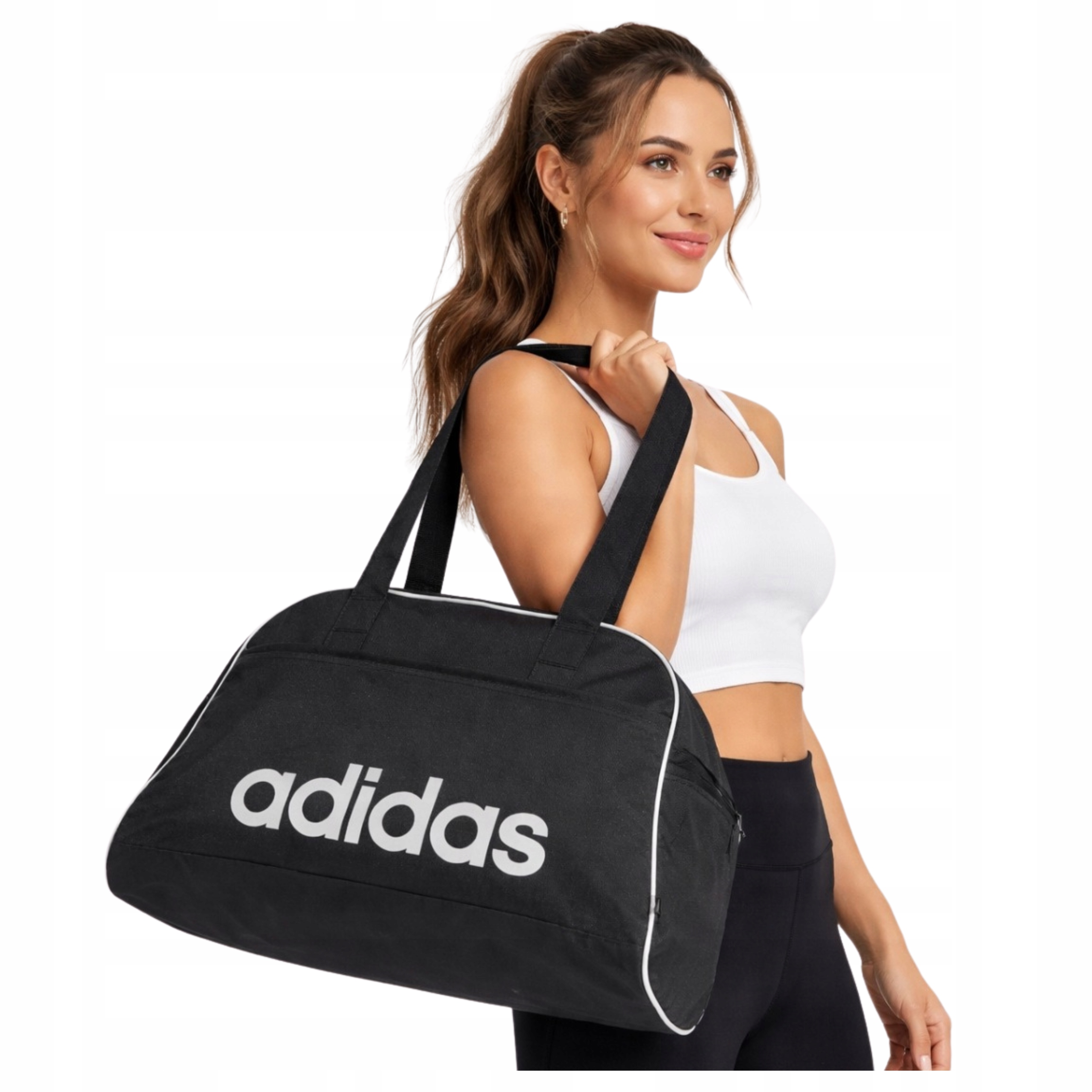 Dámská sportovní taška Adidas Linear 33,5L velká, černá, vhodná na trénink