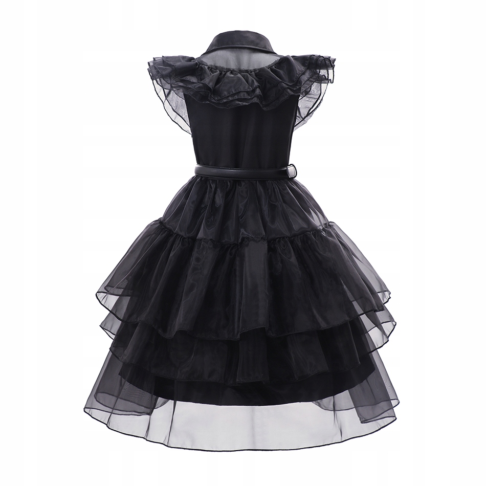 STRÓJ KOSTIUM SUKIENKA WEDNESDAY ADDAMS COSPLAY KARNAWAŁ KARNAWAŁ 158 Rozmiar 152-158