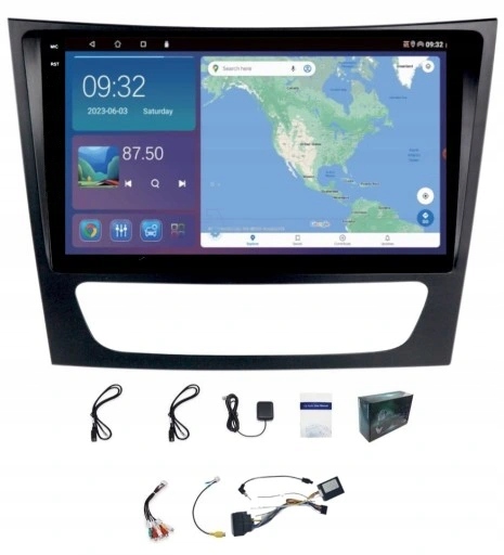Rádio Navigácia Gps Mercedes W211 2002-10 Wifi Carplay Usb 4GB 64GB