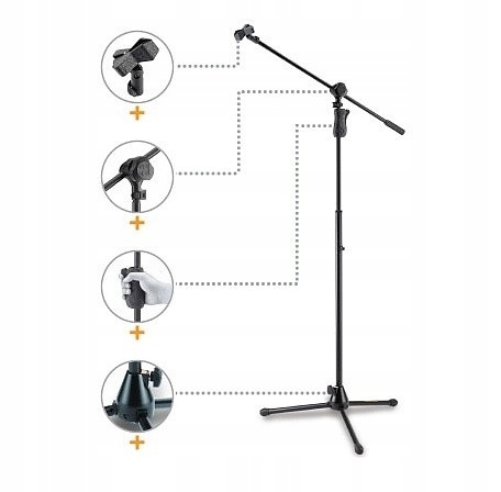 HERCULES MS 632 B PLUS statyw mikrofonowy łamany Stan opakowania oryginalne