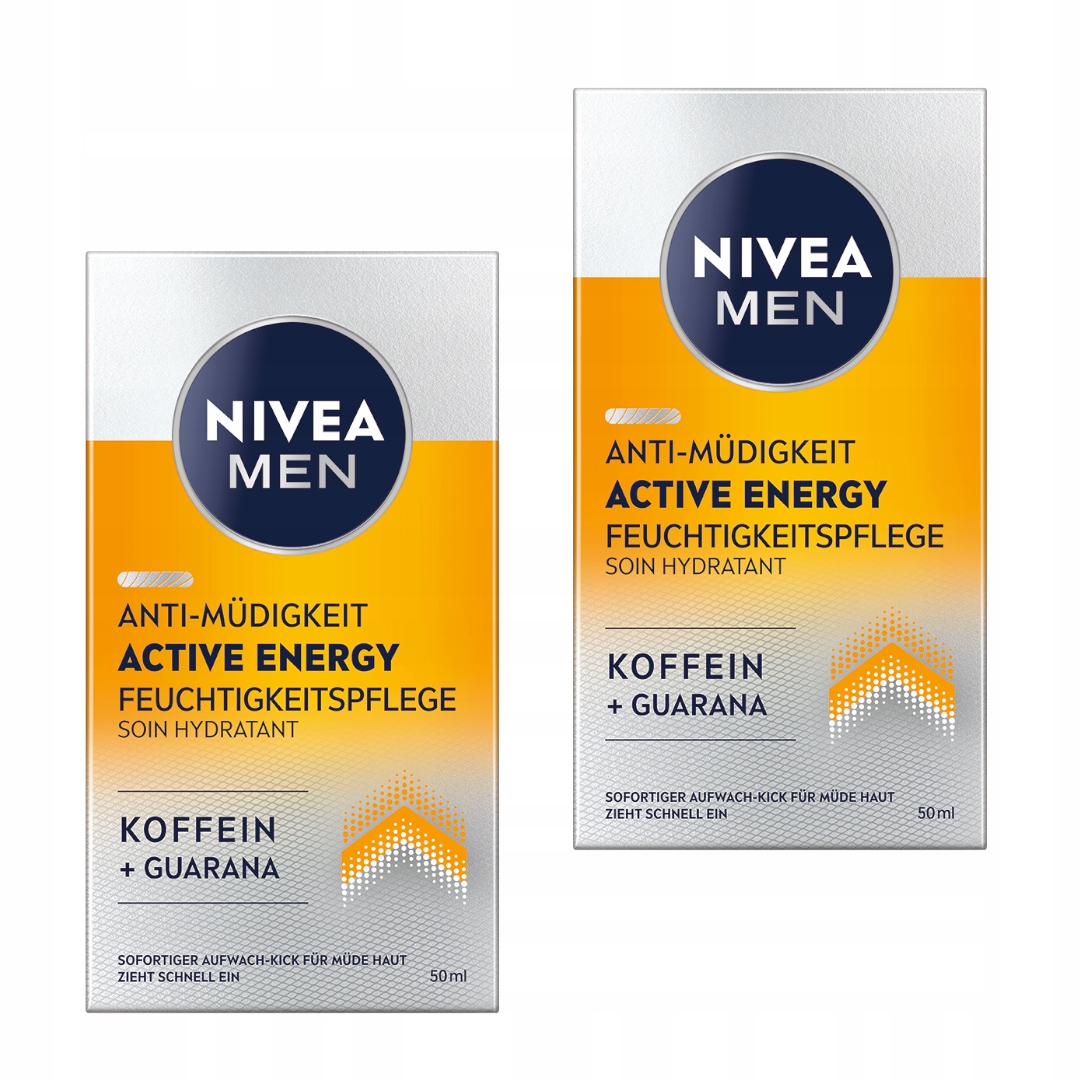 Nivea Men Active Energy Pánský energizující kofeinový krém na obličej 50 ml x2
