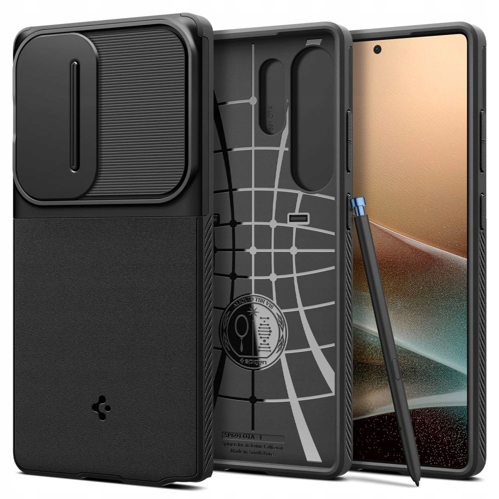 Pouzdro Spigen Optik Armor Černé Pro Samsung Galaxy S25 Ultra, Odolné
