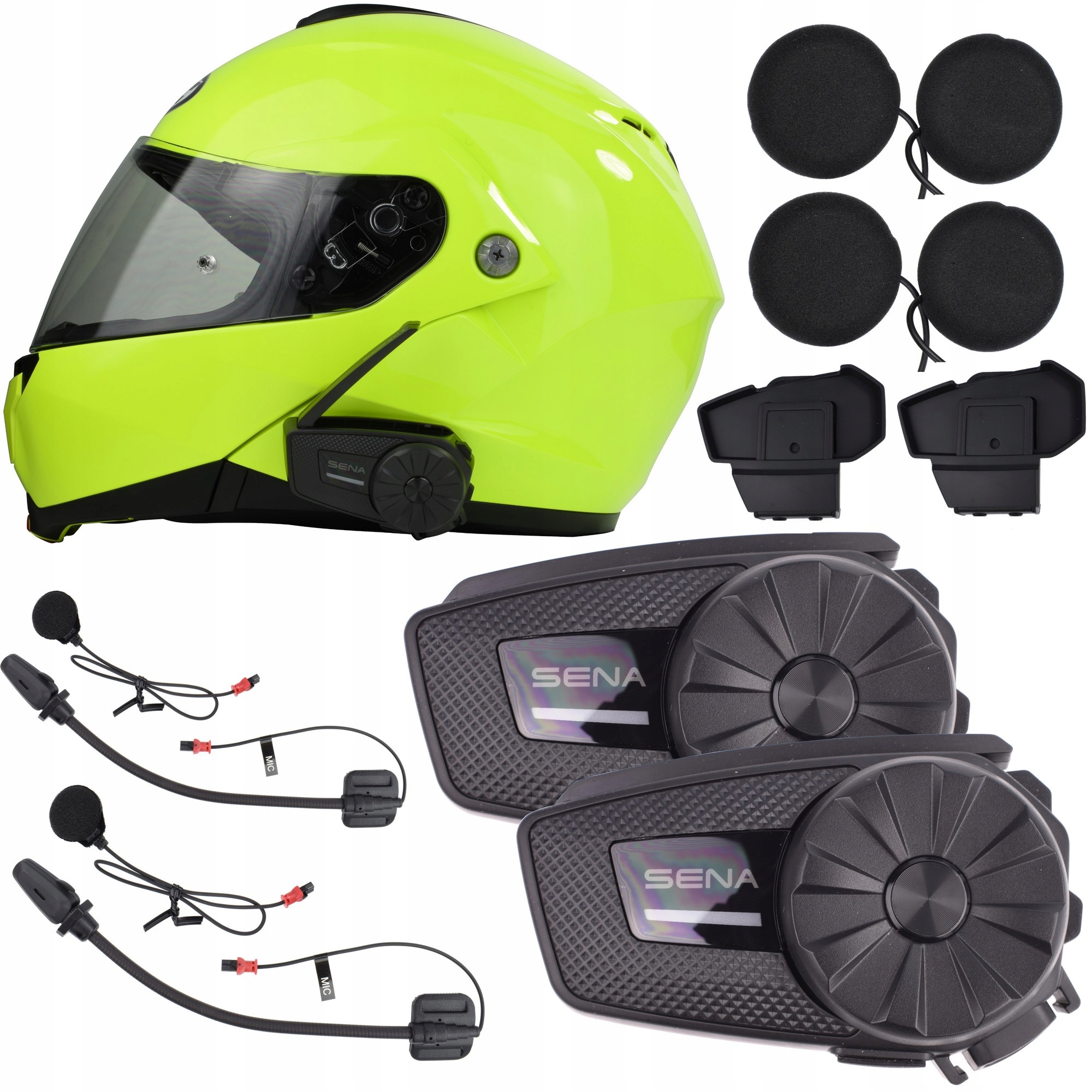 2x Sena interkom motocyklowy Spider ST1 Mesh 2.0 do 2000m Zestaw na 2 kaski