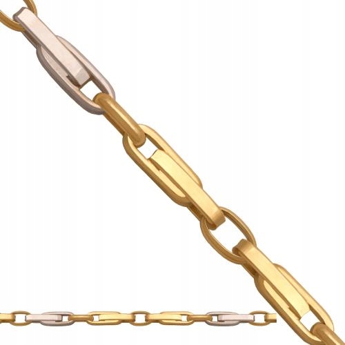 Náramek ze zlata 585, spona bílé a žluté zlato 2,8 mm, 3 g, 19 Cm