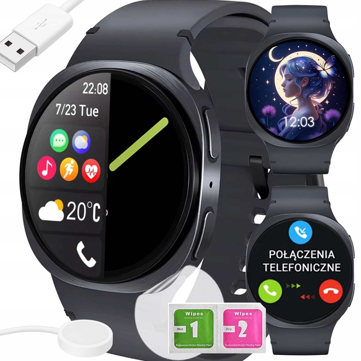 Stylové chytré hodinky pro muže i ženy, pulzující kroky, Hd displej