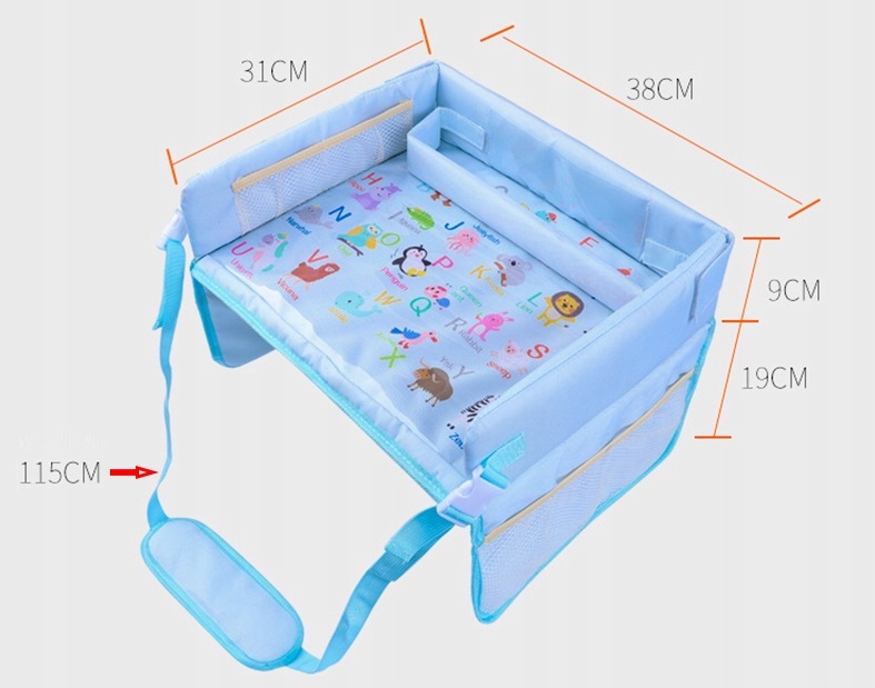 STOLIK SAMOCHODOWY PODRÓŻNY DLA DZIECKA ORGANIZER USZTYWNIONY EDUKACYJNY Kod producenta typ 1 różowy
