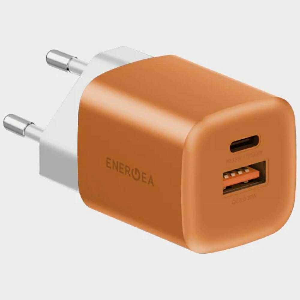Rychlá Síťová Nabíječka 35W Usb-c/usb-a PD/PPS/QC3.0 Gan Oranžová