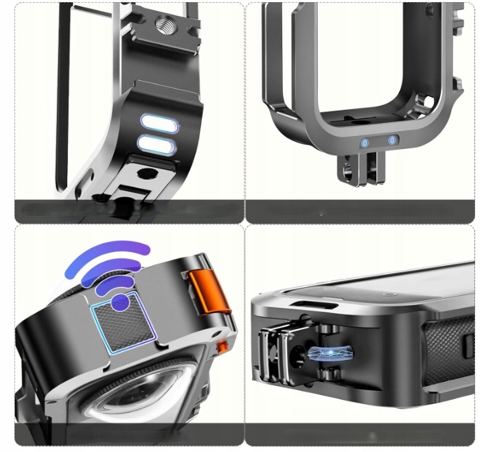 Amazear Ramka Ochronna INSTA360 X5 Metalowa Klatka Ochrona Ekranu