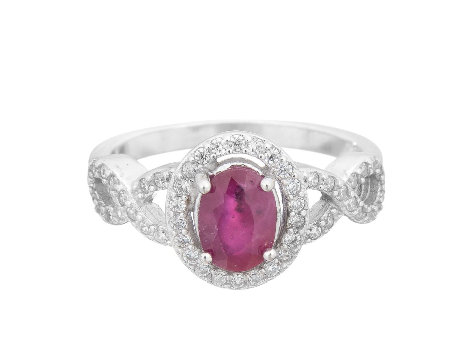 Stříbrný Prsten S Vel Prstýnek 0,15 S Přírodním Rubín